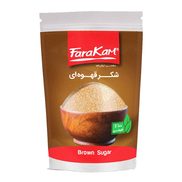 شکر قهوه ای نوین فراکام FaraKam وزن 500 گرم