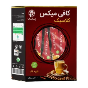 کافی میکس کلاسیک پپتینا با شیرین کننده استویا بسته 10 عددی